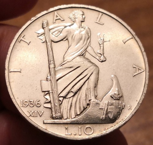 Moneta lire 1936 impero - moneta, 10