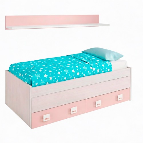 Letto singolo con letto