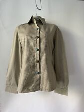 Camicia Vintage Anni ‘70 Maniche Lunghe IT 46 Righe Diagonali Verde Rosso Bianco