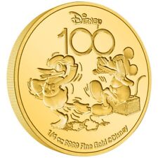 Moneta Oro Disney™ Topolino e Paperino™ 100 Anni di Meraviglie 2023 - Niue - 1/4 Oz PP