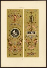 LA PITTURA SOTTO VETRO , EPOCA LUIGI XVI , di  RACINET , GRANDE CROMOLITO 1869