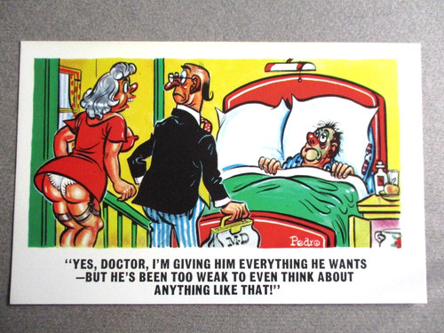 Comic postcard saucy wife - comic,