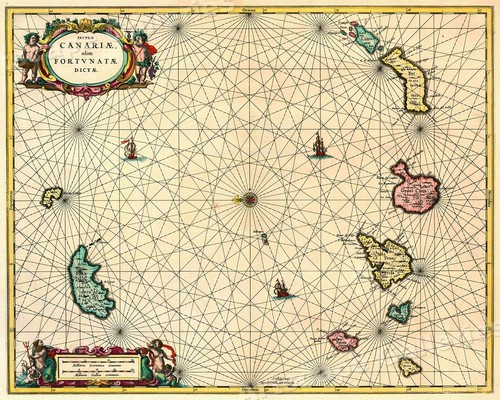 Mappa parete spagnola - mappa, da