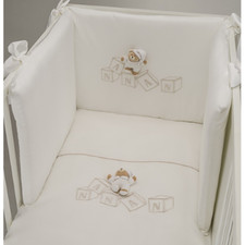 Nanan Set Piumone Lettino Dadini Bianco