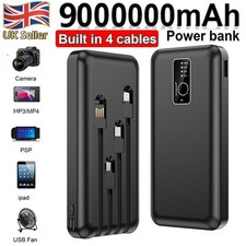 9000000mAh Power Bank Caricatore Rapido Pack USB Batteria Esterna per Cellulare UK
