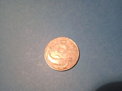 Moneta lire delfino del - lire, 1953