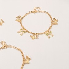 Set tre pezzi braccialetto fiocco accessori moda eleganti per qualsiasi evento