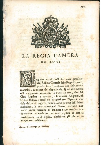 Regia camera conti 1800 - camera,