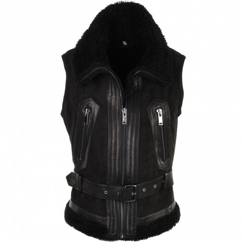 Gilet uomo nero - vera, pelle