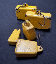 Set 5 pesi in ghisa gialli con