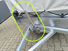 Ruota per inclinare trailer incl. viti di fissaggio rimorchio