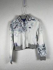 Adidas Set da Felpa Canotta pantaloni Bianco Blu taglia XS Donna