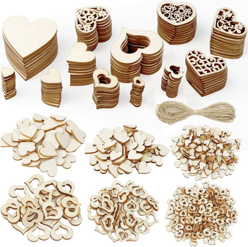 510pz cuore legno per - cuore, in