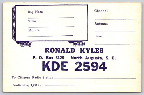 Scheda qsl radio vintage - scheda,