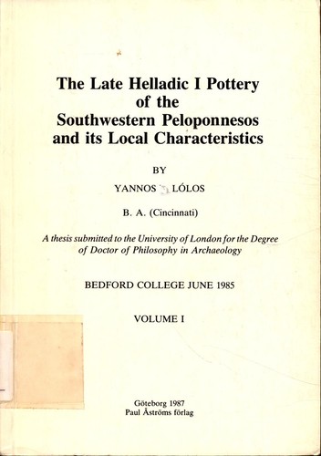 Late helladic pottery the - pottery, of
