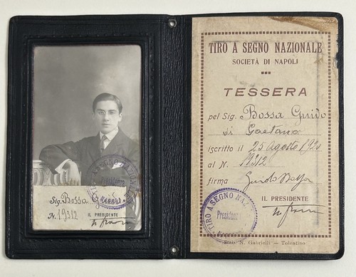 1920 tessera sport tiro - sport,