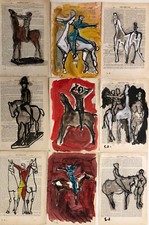  9  Disegni a pastello e china