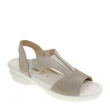 VALLEVERDE 25308 Sandali Sportivi Donna Pelle Sintetica Tortora