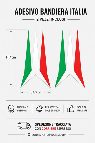 Frecce tricolori adesivo pvc