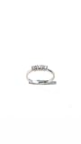 DiWa Jewels Anello Trilogy in Oro Bianco 18 Kt con Diamanti 0,10 ct, Misura 11/12