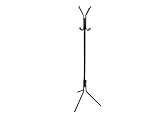 DRW Appendiabiti da Terra con 3 Bracci in Ferro battuto in Nero e Argento