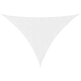 vidaXL Parasole a Vela Ombra Tenda da Sole Elegante Moderna Anti UV Giardino Frangisole Terrazza Balcone Oxford Triangolare 5x6x6 m Bianco