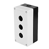 Pulsantiera 3 Fori Abs Bx3 22Mm Interruttore a Pulsante a Tre Fori Scatola di Controllo Pulsador De 22Mm (WHITE)