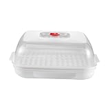 LOVIVER Vaporiera per microonde per una cottura sana Vaporiera per verdure per cucinare panini al vapore Cuocitore per verdure per preparare cibi Carni e