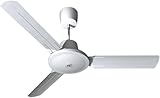 Vortice Nordik Evolution R- Ventilatore da Soffitto Silenzioso, 3 Pale in Acciaio, Rotazione Reversibile, Ventilatore Aria Fredda Velocità Regolabile, Predisposizione Kit Luce, Telecomando Non Incluso