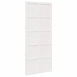 vidaXL Porta a libro in bianco, 208 x 100 x 2.5 cm, in legno massello di pino. Solo per interni. È un divisore per la sala da pranzo con design rustico, struttura a giunzione finger, forma rettangol