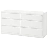 IKEA Kullen - Cassettiera con 6 cassetti, 140 x 72 cm, colore: Bianco