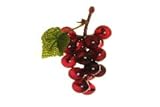 Zelda Pz 6 Grappolo UVA Ultra Mignon 7 cm Frutta Artificiale Decorativa Autunno (Rosso)