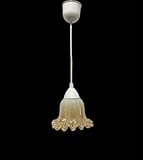 Generico Lampadario a Sospensione Classico in Vetro Murano, 1 Luce, per Cucina, Bagno, Camera, Soggiorno, Scala, Corridoio art. onda M