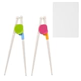 JDNFKG 4 Paia di Bacchette per Bambini E 1 Tovaglietta, Bacchette per Principianti, Bacchette Ausiliarie per Cartoni Animati, Adatte per Neonati E Bambini.