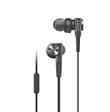 Sony MDR-XB55APB Auricolari In-Ear Cablati Extra Basse Con Microfono Per Telefonate, Nero, 16.8 x 7.3 x 4.6 cm