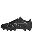 adidas Predator Club Firm Multi Ground Football Boots, Scarpe da Calcio Unisex-Adulto, Core Black/Carbon/Lucid Lemon, 48 2/3 EU