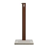 Fontana in metallo da giardino completa di base in cemento con fessure per scarico a perdere, BEL-FER modello 42/QBM colore Ruggine