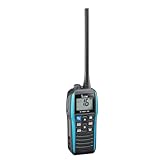 Icom M25EVO Blue Marine VHF Radio | Galleggiante | Impermeabile | Ricarica USB | Leggera | Lunga durata della batteria | Elementi essenziali per la nautica