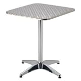 METRO Professional Tavolo da Bar Narni, Alluminio, 60 x 60 cm, Tavolo da Esterno Quadrato, Resistente alle Intemperie, Argento
