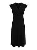 ONLY Onlmay-Abito Longuette da Donna con Scollo a V Vestito, Nero, S