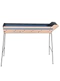 Canaletta Arrosticini Empotec Fornacella a Carbone Cottura Carne Spiedini, Gambe Pieghevoli, Ottimo Materiale Qualità Lunghezza 80cm Colore Grigio Grill BBQ Barbecue Abruzzo MADE IN ITALY