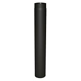 ALLINOX Tubo Camino In Acciaio Nero 2 mm Da Interno Modulo Canna Fumaria Per Stufa a Legna (DN 150 x 250 mm)