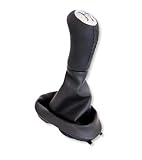 1neiSmartech Set Pomello e Cuffia Compatibile con Dacia Logan MK1 Sandero MK1 Stepway 2011 per Leva Cambio Manopola 5 marce con Sacca