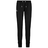 Kappa - Pantaloni Tuta, Donna, Nero, Cotone, Sportivo. Logo ZALIA, Taglia: L