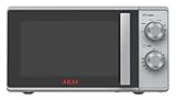 AKMW204SL - Forno microonde, 20 litri, Grill, 700 Watt, Silver