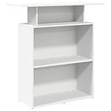 vidaXL Banco Reception Bianco 100x40x104 cm in Legno Multistrato, Reception, Reception Ufficio, banco Cassa, Reception Salone, banco Bar Reception