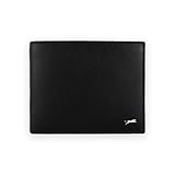JAGUAR Portafoglio Uomo in Vera Pelle, scomparti carte con protezione RFID e portamonete, Nero