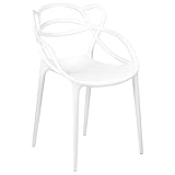 Totò Piccinni Sedia INFINITY EYE Impilabile Design Moderno in Polipropilene (Bianco, 1 Pz)