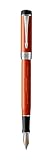 Parker Duofold Classic Big Red Vintage Centennial Penna stilografica, punta in oro puro media, inchiostro nero e adattatore