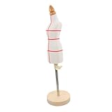 WEKAMOS Manichino Busto Per Cucire Mini Manichino Da Sarta Per Abiti Da Bambola Espositore Per Bambole in Cotone Beige